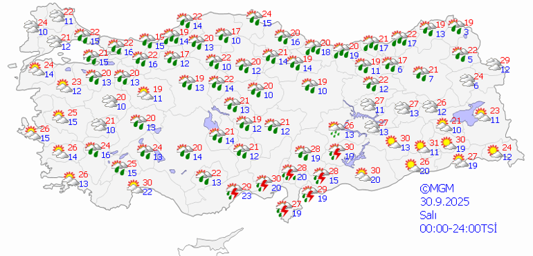 Son dakika hava durumu tahminleri il il | Bugün (30 Eylül) hava nasıl olacak, İstanbulda yağmur var mı Meteoroloji uyardı Perşembe gününe kadar sürecek...