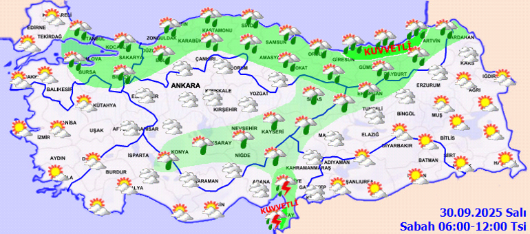 Sağanak yağış uyarısı