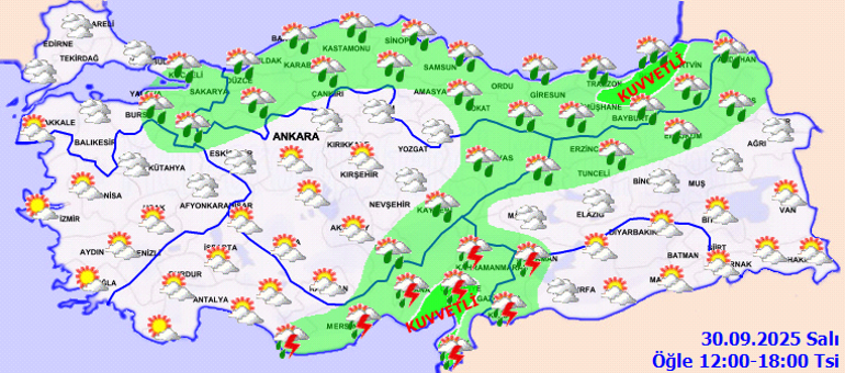 Kuvvetli yağış uyarısı