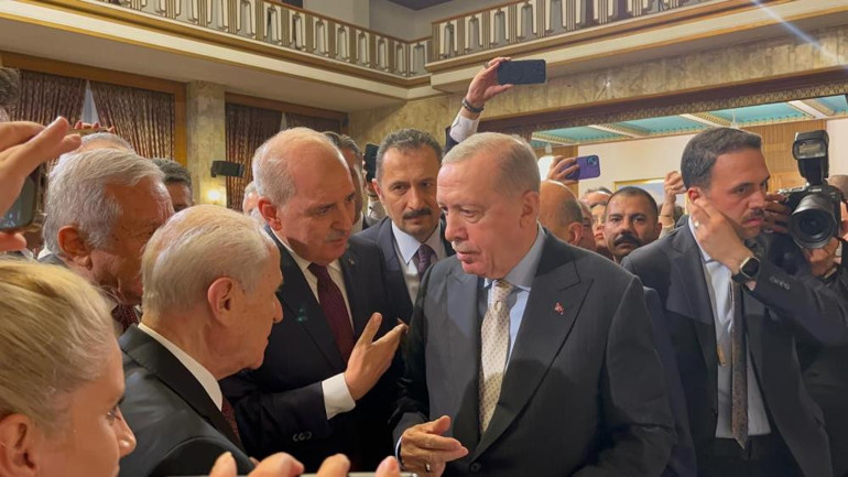 TBMM resepsiyonunda Cumhurbaşkanı Recep Tayyip Erdoğan
