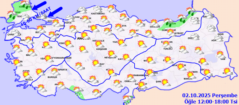 Bugün (2 Ekim) hava nasıl olacak İstanbulda yağmur yağacak mı Meteorolojiden 7 ile son dakika uyarı İşte il il hava durumu tahminleri