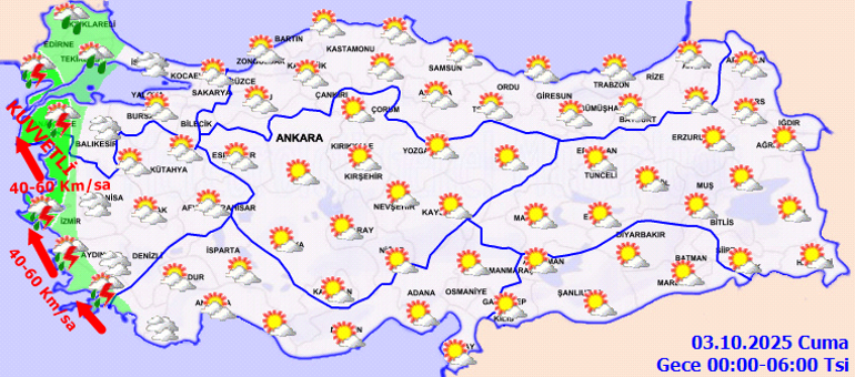 SON DAKİKA BU İLLER İÇİN SAĞANAK UYARISI Meteoroloji hava durumu tahminleri il il yayınlandı: Bugün (3 Ekim Cuma) hava nasıl olacak, İstanbulda yağmur var mı, nerelere yağacak Kuvvetli olacak