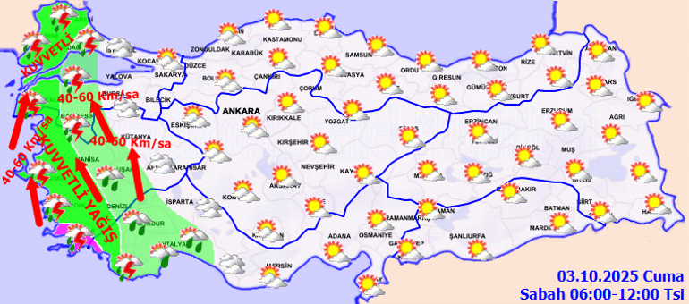 SON DAKİKA BU İLLER İÇİN SAĞANAK UYARISI Meteoroloji hava durumu tahminleri il il yayınlandı: Bugün (3 Ekim Cuma) hava nasıl olacak, İstanbulda yağmur var mı, nerelere yağacak Kuvvetli olacak