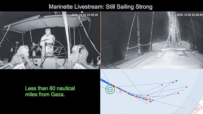 Marinette Gazze için tek başına yola devam ediyor: Gemide çok sayıda dayanıklı Türk var