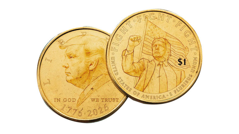 1 dolarda Trump damgası