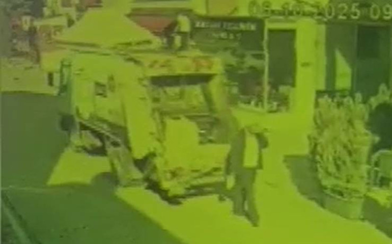 Kaza sonrası inceleme görüntüsü