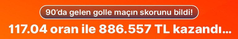 90’da gelen golle maçın skorunu bildi 117.04 oran ile 886.557 TL kazandı…