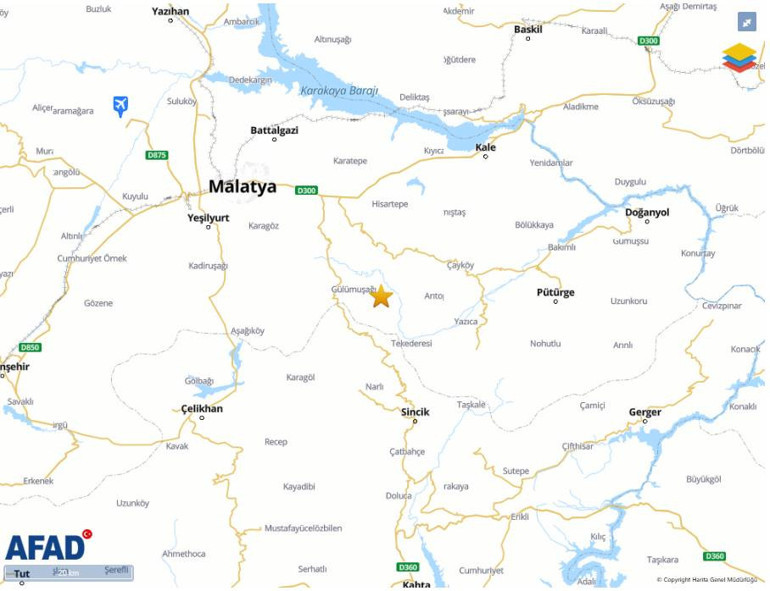 Malatya Battalgazi'de deprem bölgesi