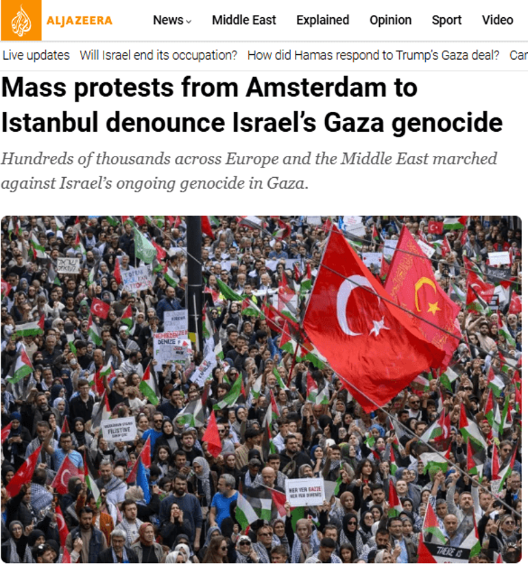 Türkiye Gazze için ayağa kalktı: 81 ilde düzenlenen gösteriler dünyada geniş yankı uyandırdı Abluka ve saldırılara karşı dayanışma