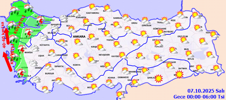 HAVA DURUMU TAHMİNLERİ İL İL | Bugün (7 Ekim) hava nasıl olacak, İstanbulda yağmur var mı Meteorolojiden İstanbul ve birçok ile son dakika uyarısı Kuvvetli olacak