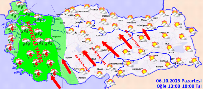 Son dakika... Dikkat 20 kentte turuncu ve sarı alarm... Meteorolojiden kuvvetli yağış ve fırtına uyarısı