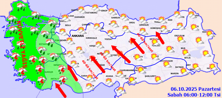 Kuvvetli yağış uyarısı