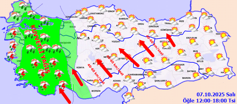 Son dakika... Dikkat 55 kentte turuncu ve sarı alarm... Meteorolojiden kuvvetli yağış ve fırtına uyarısı