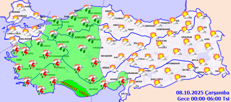 Son dakika... Dikkat 55 kentte turuncu ve sarı alarm... Meteorolojiden kuvvetli yağış ve fırtına uyarısı