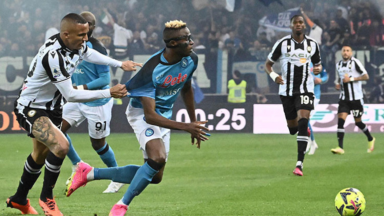 Victor Osimhen, former Napoli striker, speaks to Italian police.