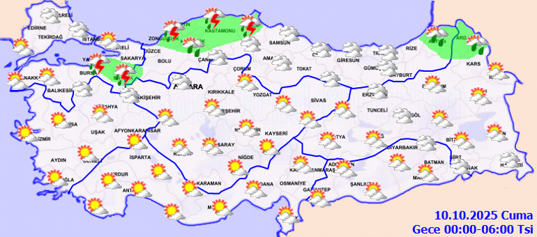 Bugün (10 Ekim) hava nasıl olacak İstanbulda yağmur var mı Son dakika hava durumu tahminleri il yayınlandı: Sıcaklıklar 6 derece düşecek