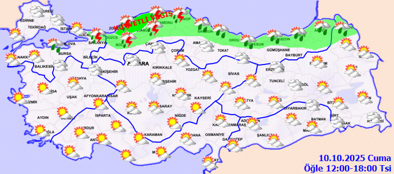 Bugün (10 Ekim) hava nasıl olacak İstanbulda yağmur var mı Son dakika hava durumu tahminleri il yayınlandı: Sıcaklıklar 6 derece düşecek