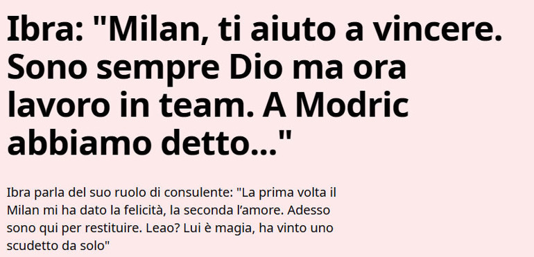 Zlatan Ibrahimovic Rafael Leao'ya destek verirken