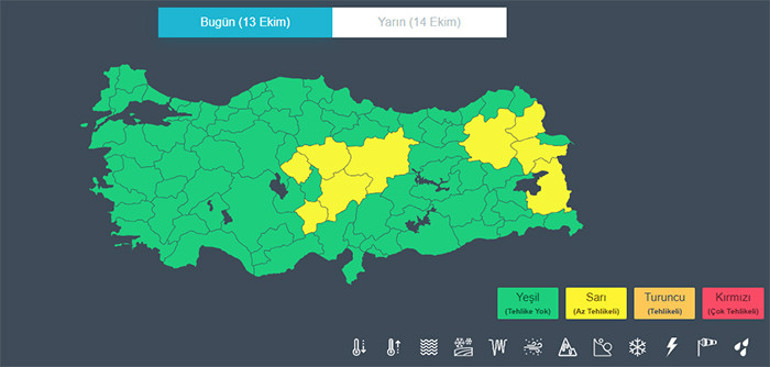 Meteoroloji uyarısı: Kuvvetli yağış ve rüzgâr