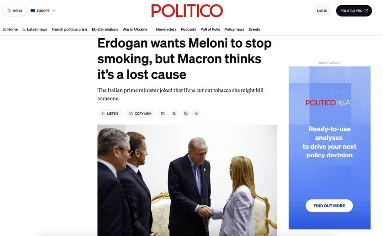 Dünya basınının dikkatini çekti: Cumhurbaşkanı Erdoğandan Meloni’ye esprili uyarı... 13 yıl önce bırakmıştı