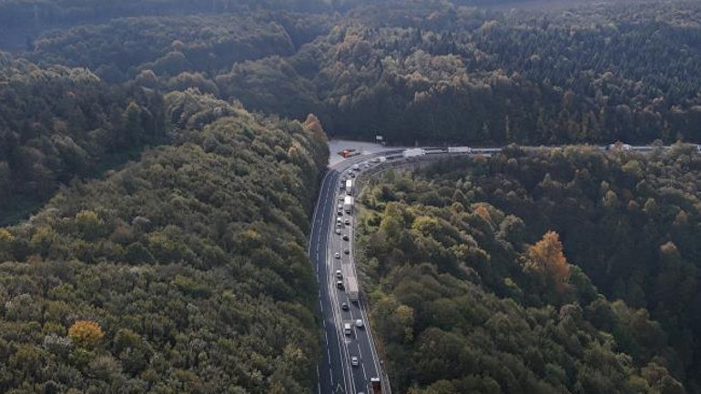 Bolu Dağı TEM otoyolu İstanbul istikameti trafik