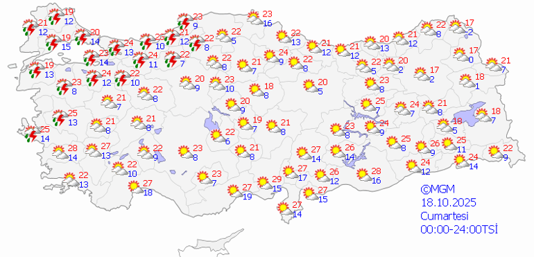 Hafta sonu yağış uyarısı