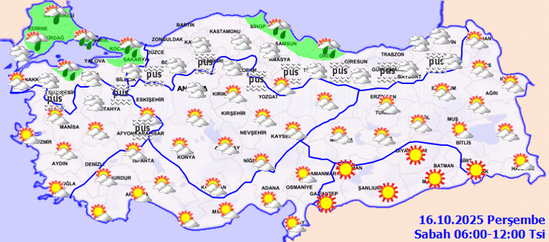 Meteorolojiden sağanak yağmur, pus ve sis uyarısı... İşte bölge bölge hava durumu
