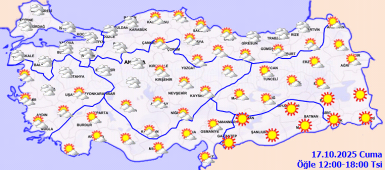 17 Ekim 2025 hava durumu raporu... Yağmur, pus ve sis etkili olacak Sıcaklıklar 4 derece artacak
