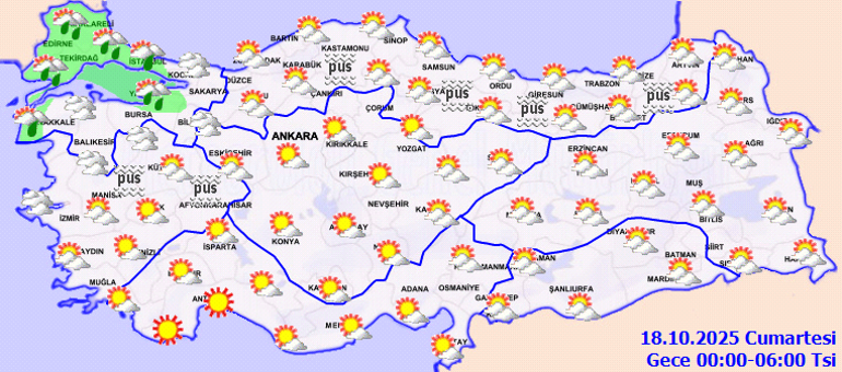 HAVA DURUMU TAHMİNLERİ İL İL 18-19 EKİM 2025 | Bugün hava nasıl olacak Hafta sonu yağmur var mı Meteoroloji duyurdu: Sıcaklıklar artıyor