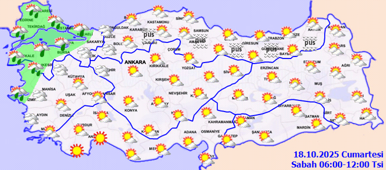 HAVA DURUMU TAHMİNLERİ İL İL 18-19 EKİM 2025 | Bugün hava nasıl olacak Hafta sonu yağmur var mı Meteoroloji duyurdu: Sıcaklıklar artıyor