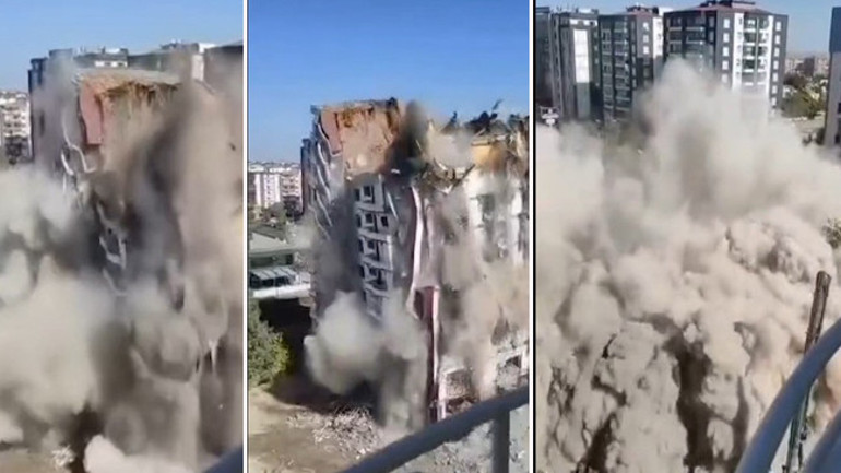 Diyarbakır'da kontrollü yıkım sırasında çöken 11 katlı bina