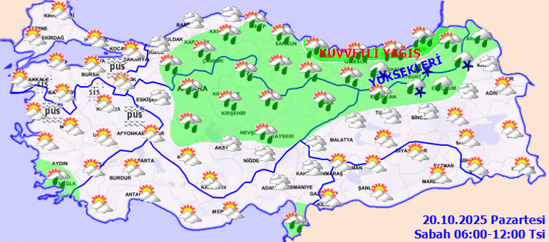 Kuvvetli yağış ve sis uyarısı