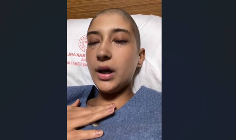Hastane odasında paylaşılan video kareleri