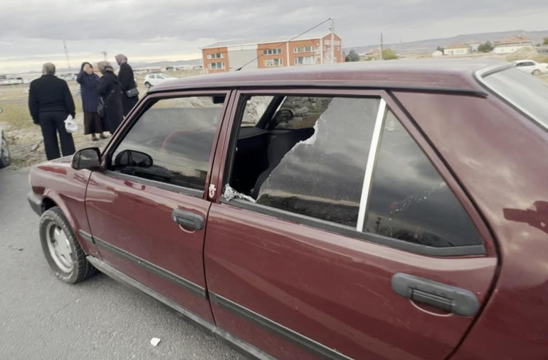 Aksaray'da cenaze konvoyuna yapılan saldırı anı