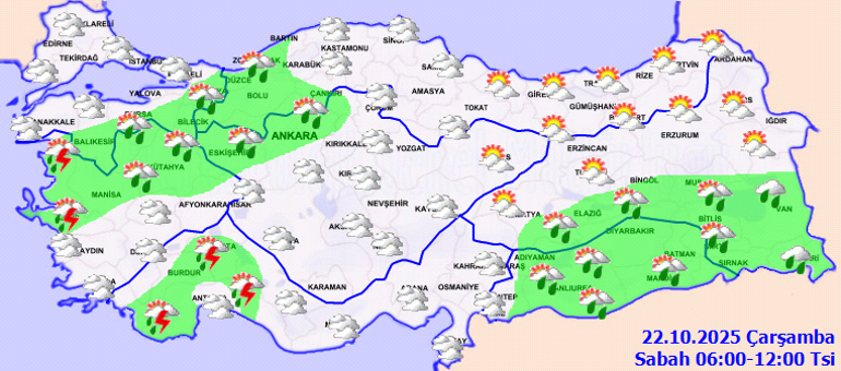 SON DAKİKA HAVA DURUMU TAHMİNLERİ İL İL | Bugün (22 Ekim) hava nasıl olacak, yağmur var mı Meteoroloji duyurdu İstanbul, Ankara ve İzmire sağanak geliyor