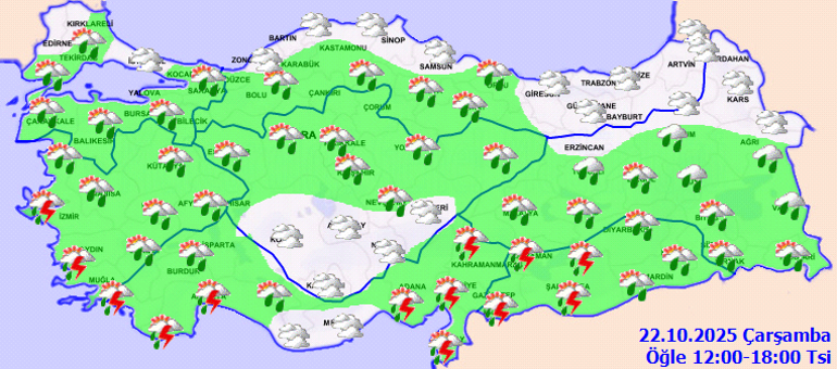 SON DAKİKA HAVA DURUMU TAHMİNLERİ İL İL | Bugün (22 Ekim) hava nasıl olacak, yağmur var mı Meteoroloji duyurdu İstanbul, Ankara ve İzmire sağanak geliyor
