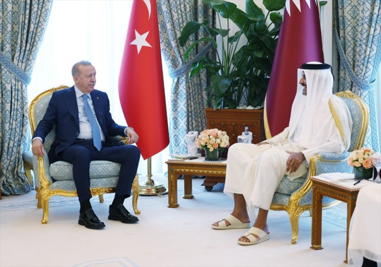 Cumhurbaşkanı Erdoğan, Katar Emiri Al Sani ile bir araya geldi