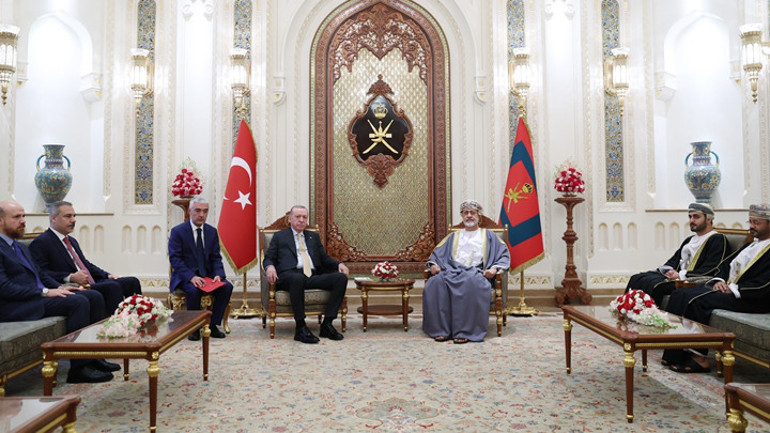 Erdoğan ve Umman Sultanı görüşme sırasında
