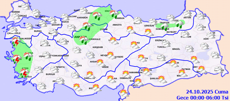 SON DAKİKA KUVVETLİ SAĞANAK UYARISI | Meteoroloji il il hava durumu tahminleri yayınlandı Bugün (24 Ekim) hava nasıl olacak İstanbulda yağmur var mı İstanbul Valiliği saat vererek duyurdu: Sel, su baskını, yıldırım...