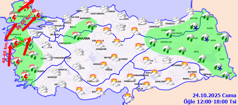 SON DAKİKA KUVVETLİ SAĞANAK UYARISI | Meteoroloji il il hava durumu tahminleri yayınlandı Bugün (24 Ekim) hava nasıl olacak İstanbulda yağmur var mı İstanbul Valiliği saat vererek duyurdu: Sel, su baskını, yıldırım...
