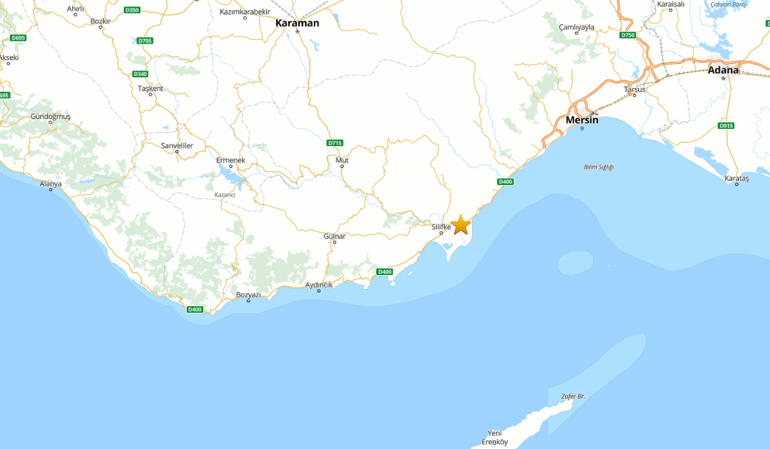 Mersin Silifke deprem görüntüsü