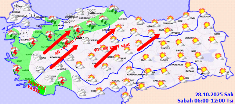 Meteoroloji uyarısı: Kuvvetli yağış ve rüzgar