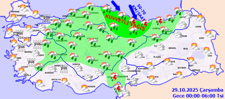 SON DAKİKA SAĞANAK YAĞIŞ METEOROLOJİ UYARISI | Bugün (29 Ekim) hava nasıl olacak İstanbulda yağmur yağacak mı Meteoroloji il il hava durumu tahminleri yayınlandı... İçişleri Bakanlığı 17 ile sarı kodlu uyarı