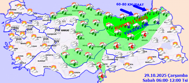 SON DAKİKA SAĞANAK YAĞIŞ METEOROLOJİ UYARISI | Bugün (29 Ekim) hava nasıl olacak İstanbulda yağmur yağacak mı Meteoroloji il il hava durumu tahminleri yayınlandı... İçişleri Bakanlığı 17 ile sarı kodlu uyarı
