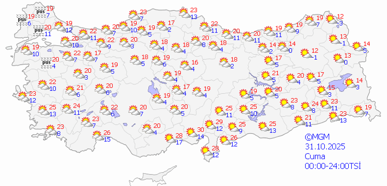 Hava durumu tahminleri il il 31 Ekim 2025 (Güncel MGM raporu) | Bugün hava nasıl olacak İstanbulda yağmur var mı Meteoroloji duyurdu: Sıcaklıklar 5 derece daha artacak