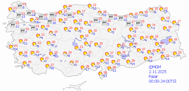 Hafta sonu hava durumu 1 Kasım 2025 tahminleri il il | Bugün (Cumartesi) hava nasıl olacak İstanbulda yağmur var mı Meteoroloji uzmanı açıkladı: Sıcaklıklar 25 dereceye kadar çıkacak
