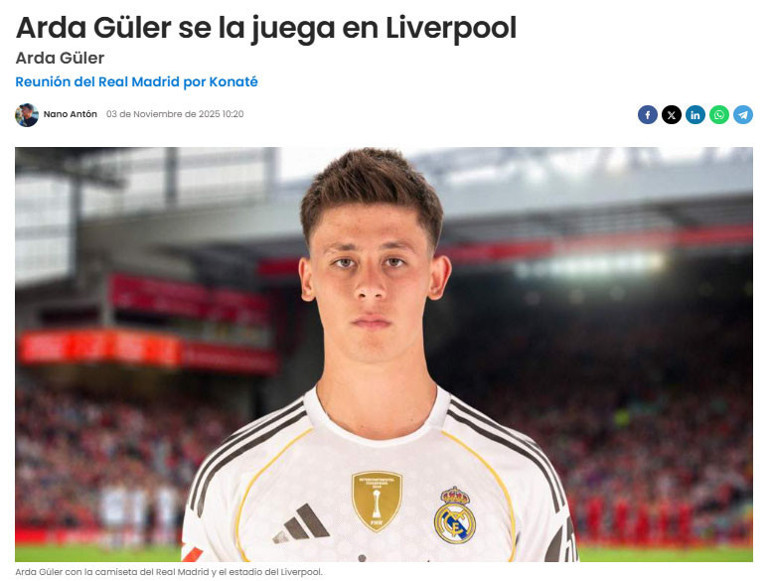 Arda Güler maç anında