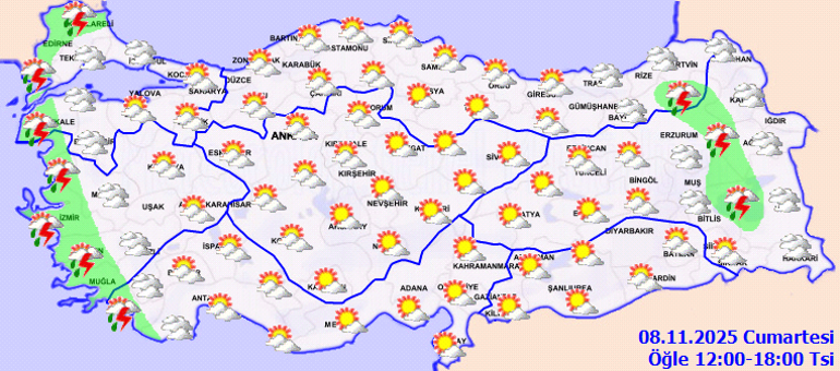 Hava durumu tahminleri il il 8 Kasım 2025 | Hafta sonu hava nasıl olacak Bugün İstanbulda yağmur var mı Meteoroloji Uzmanı açıkladı: Salı günü yağışlar başlıyor