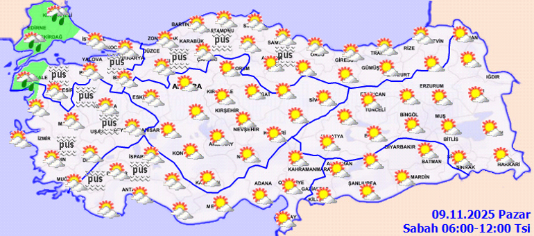 Bugün (9 Kasım Pazar) hava nasıl olacak, yağmur var mı Meteoroloji son dakika hava durumu tahminleri il il yayınlandı 6 ile sağanak uyarısı: Sıcaklıklar düşmeye başlıyor...