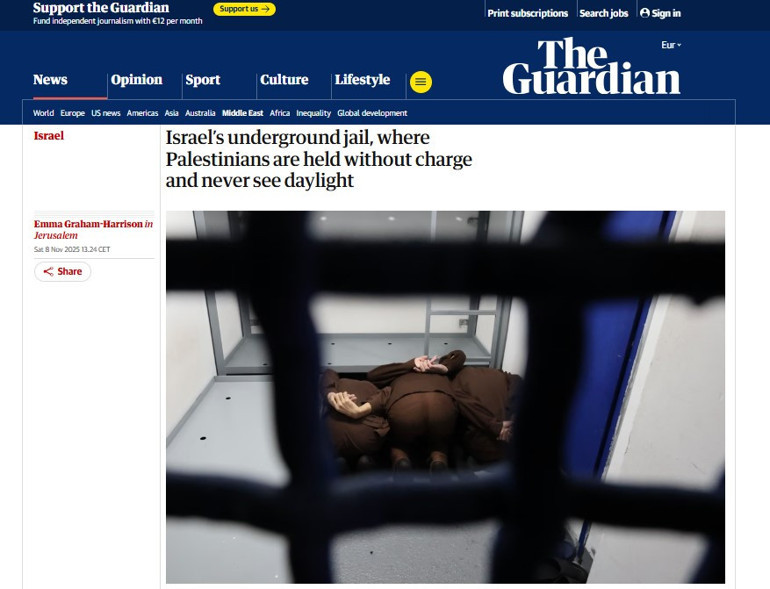 Yeraltında kaybolan masum yaşamlar İsrail Filistinlileri burada tutuyor...